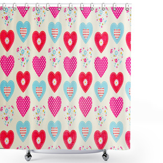 Personality  Hearts Texture Shower Curtains