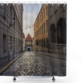 Personality  Stone Gate - Stone Gate Is One Of The Best Preserved Monuments Of Old Zagreb They Were Built In The 13th Century As Part Of The Defense System Of Gradec Shower Curtains