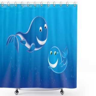 Personality  Whales Shower Curtains