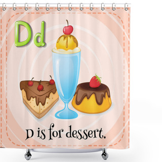 Personality  Letter D Shower Curtains