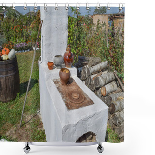 Personality  Russian Cossack Outdoor Oven Shower Curtains