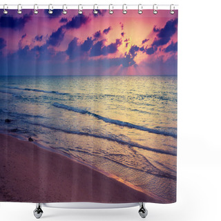 Personality  Sunrise Over The Sea Shower Curtains
