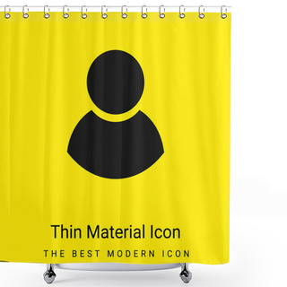 Personality  Black Male User Symbol Minimal Bright Yellow Material Icon Shower Curtains