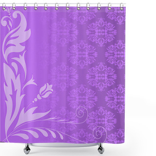 Personality  Lilac Plant Composition Shower Curtains