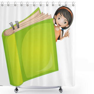 Personality  A Girl And A Book Shower Curtains