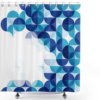 Personality  Blue Modern Geometrical Abstract Background Shower Curtains