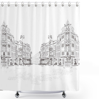 Personality  Series Of Street Views In The Old City. Shower Curtains