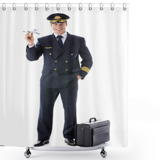 Personality  The Pilot Model Airplane Shower Curtains