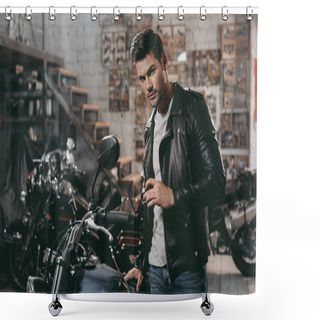 Personality  Biker   Shower Curtains