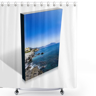 Personality  Book Of Rocky Coast Of Nervi In Genoa  Shower Curtains