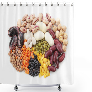 Personality  Group Of Beans And Lentils Shower Curtains