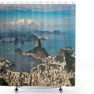 Personality  View Of Rio De Janeiro City Shower Curtains