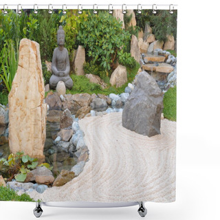 Personality  Small Japanese Garden Shower Curtains
