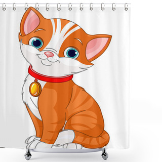 Personality  Cute Cat Shower Curtains