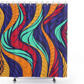 Personality  Mosaic Colorful Background.  Vector Illustration. Shower Curtains