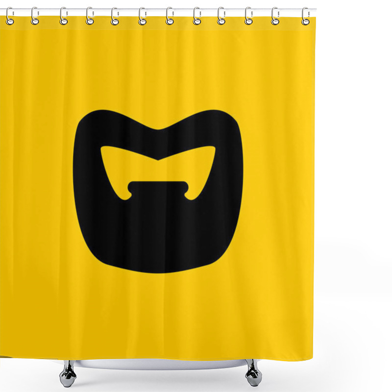 Personality  Goatee Beard Isolated. Hipster Hairstyle Vector Illustration Shower Curtains