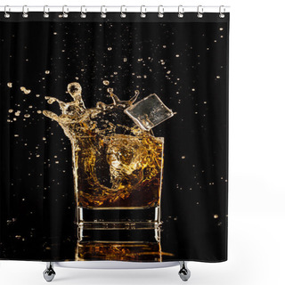 Personality  Splashing Whiskey Shower Curtains