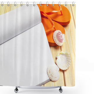 Personality  Writing Diary Summer Beach Vacation Concept Shower Curtains