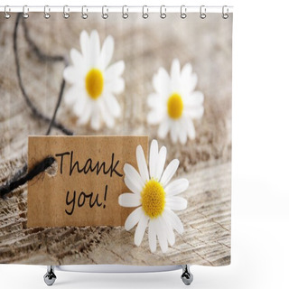 Personality  Natural Looking Label With Thank You Shower Curtains