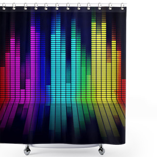 Personality  Music Equalizer Shower Curtains