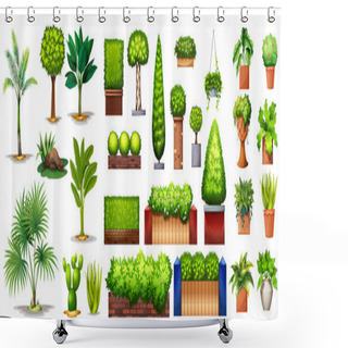Personality  Different Species Of Plants Shower Curtains