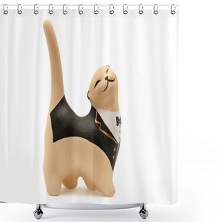 Personality  Statuette Cat Shower Curtains