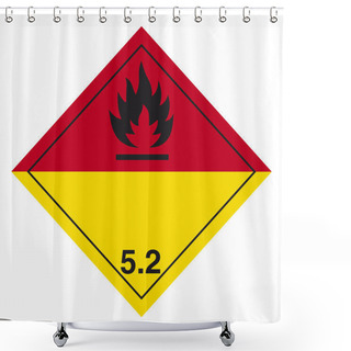Personality  Hazardous Materials Sign Shower Curtains