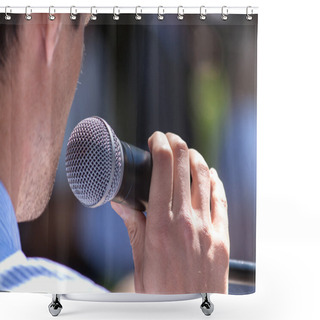 Personality  Close Up Of Conference Meeting Shower Curtains