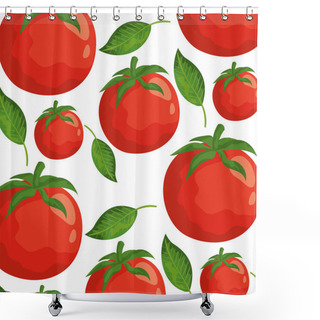 Personality  Fresh Tomatoes Vegetables Pattern Background Shower Curtains
