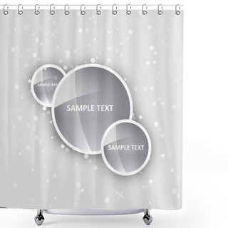 Personality  Vector Background With Shiny Circles. Shower Curtains
