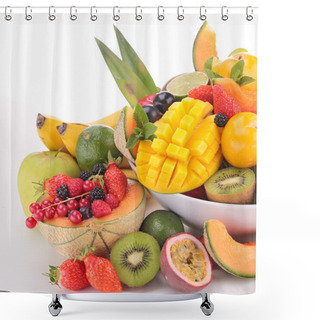 Personality  Abundance Of Fruits Shower Curtains