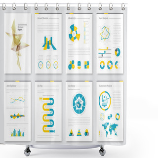 Personality  Brochures Design Template Shower Curtains