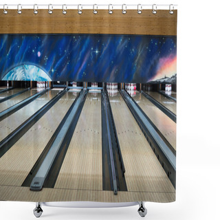 Personality  Bowling Lanes Shower Curtains
