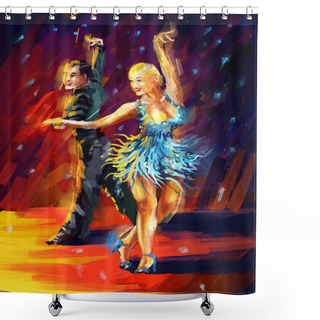 Personality  Dancing Cha Cha Shower Curtains