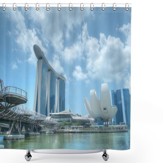 Personality  Marina Bay Sands And Waterfront, Singapore Shower Curtains