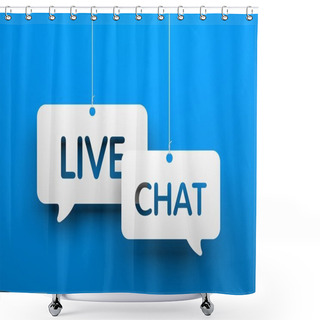 Personality  Live Chat Ymbols Shower Curtains
