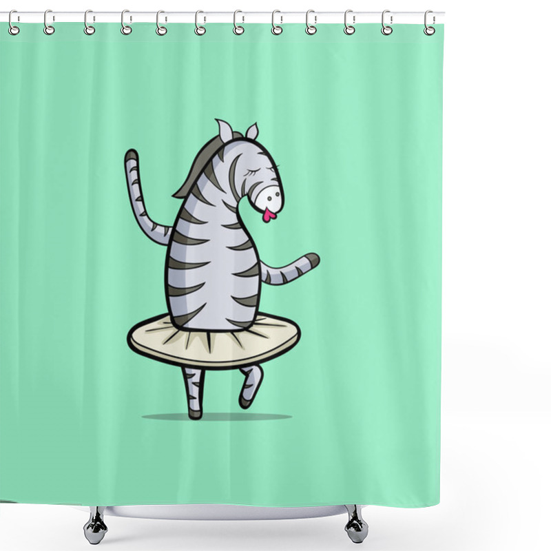 Personality  The Zebra Is Dancing Shower Curtains