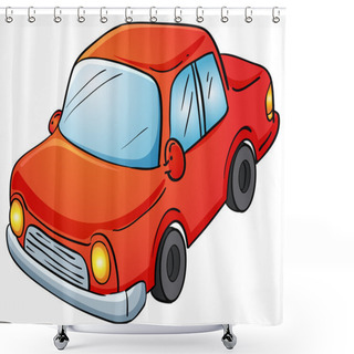 Personality  Car Cartoon Shower Curtains