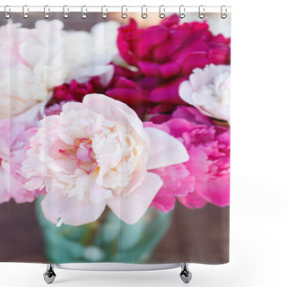 Personality  Fresh Peonies Shower Curtains