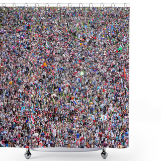 Personality  Crowd Of People Background Shower Curtains