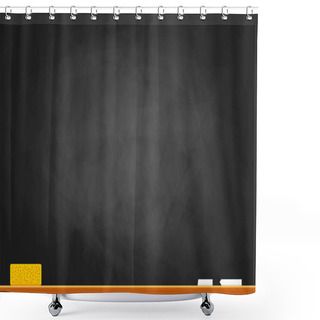Personality  Empty Blackboard Shower Curtains