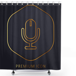 Personality  AD Radio Golden Line Premium Logo Or Icon Shower Curtains