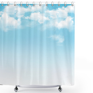 Personality  Blue Sky With Clouds. Vector Background Shower Curtains