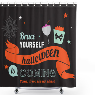 Personality  Bright Trick Or Treat Card Shower Curtains