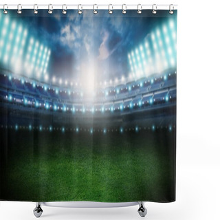 Personality  Stadium, Soccer, Field. Shower Curtains