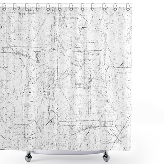 Personality  Distressed Overlay Texture Of Dust Metal, Cracked Peeled Concrete Shower Curtains