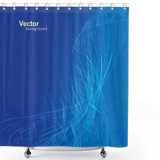 Personality  Abstract Blue Bright Whirlpool Shower Curtains
