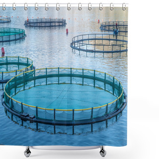 Personality  Cages For Fish Farming Shower Curtains