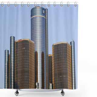 Personality  General Motors Headquarters Shower Curtains