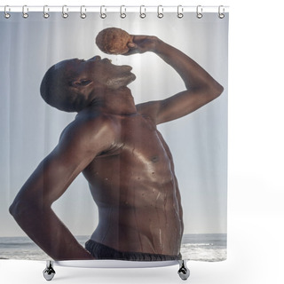 Personality  Tropical Coconut Water Shower Curtains